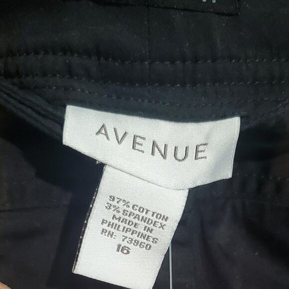 Avenue black capris cropped pants stretch plus size 16 office, work, party, New - Picture 14 of 14